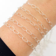 Sterling Silver Twisted Oval Link Chains